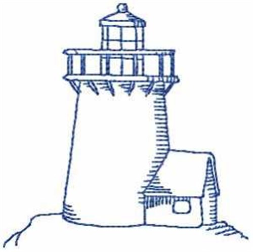 RW Nautical Lighthouse Machine Embroidery Design