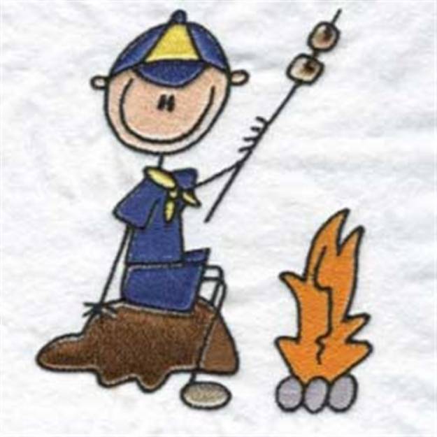 Picture of Boy Scout Campfire Machine Embroidery Design