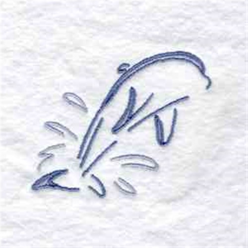 Dolphin Splash Machine Embroidery Design
