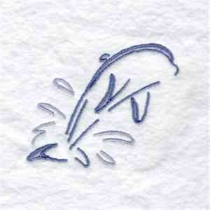Picture of Dolphin Splash Machine Embroidery Design