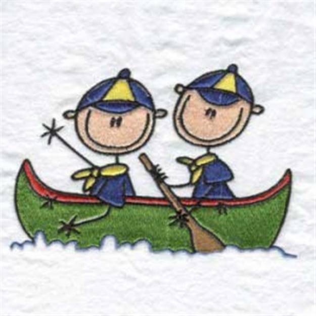 Picture of Scouts Canoeing Machine Embroidery Design