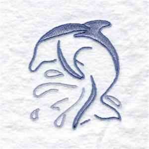 Picture of Porpise Outline Machine Embroidery Design