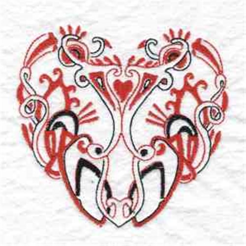 Celtic Valentine Heart Machine Embroidery Design