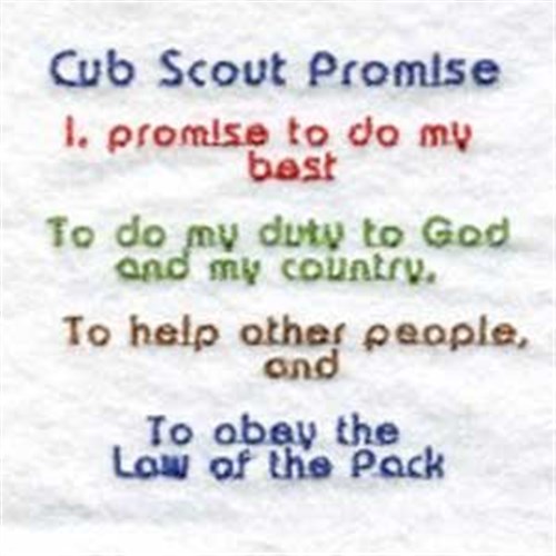 Scout Promise Machine Embroidery Design