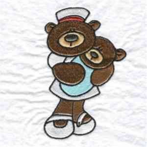 Picture of Bear Nurse Machine Embroidery Design