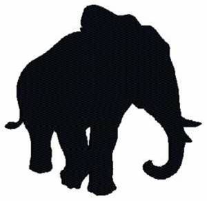 Picture of Elephant Silhouette Machine Embroidery Design