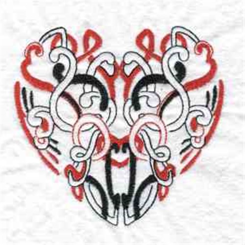 Knotwork Heart Machine Embroidery Design