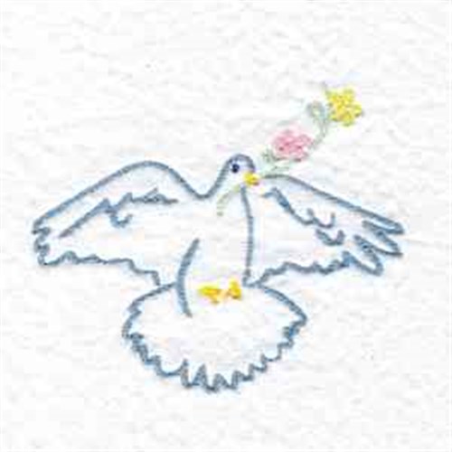 RW Dove Floral Machine Embroidery Design