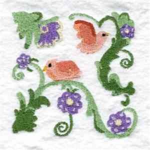 Picture of Jacobean Birds Machine Embroidery Design