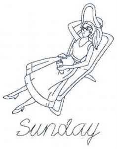 Picture of Sunday Lady Machine Embroidery Design