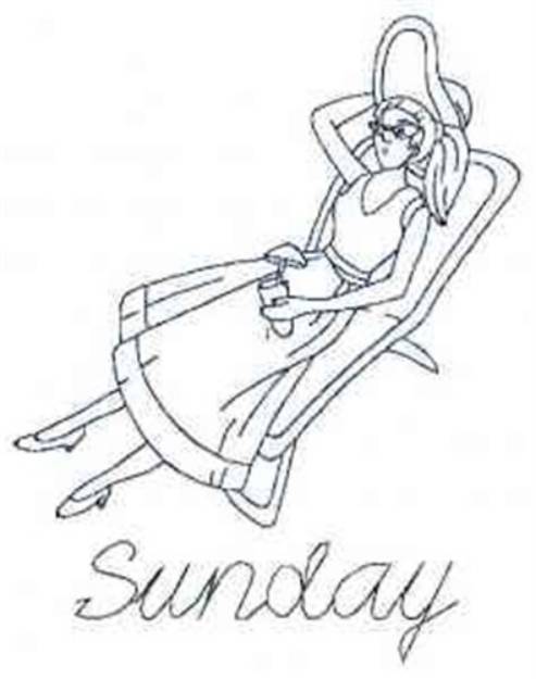 Picture of Sunday Lady Machine Embroidery Design