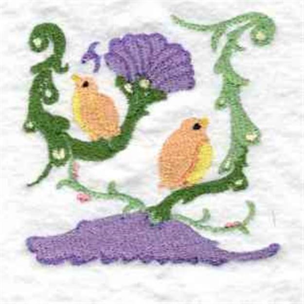 Picture of Jacobean Birds Machine Embroidery Design