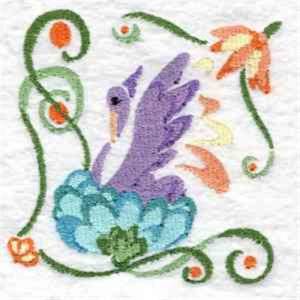 Picture of Tropical Bird Machine Embroidery Design