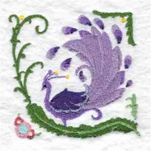 Picture of Peacock Leaves Machine Embroidery Design