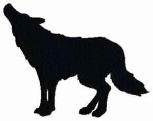 Picture of Wolf Silhouette Machine Embroidery Design