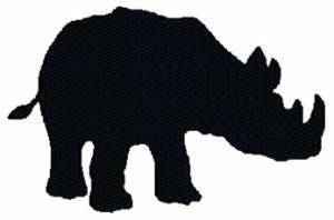 Picture of Rhino Silhouette Machine Embroidery Design