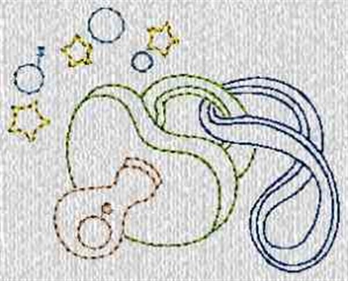Baby Binky Machine Embroidery Design