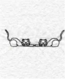 Picture of Cats Outline Machine Embroidery Design