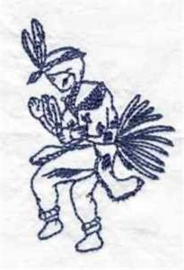 Picture of Bluework Dancing Brave Machine Embroidery Design