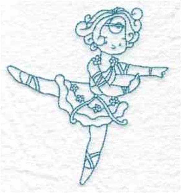 Picture of Bluework Dancer Machine Embroidery Design