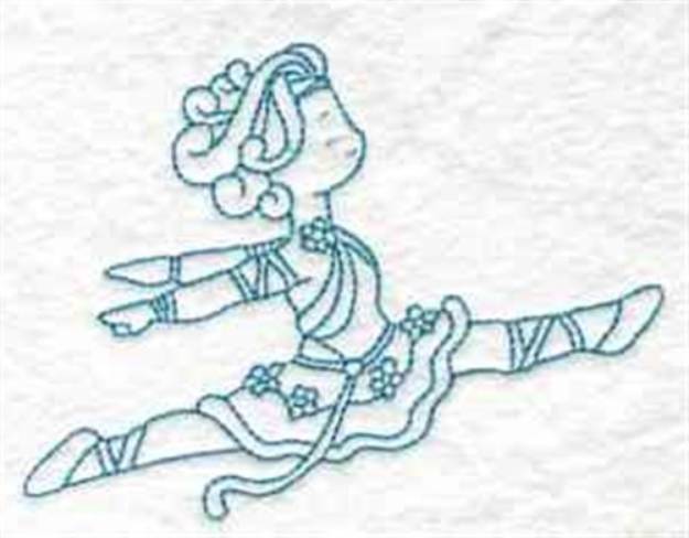 Picture of Bluework Jumping Dancer Machine Embroidery Design