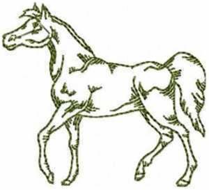 Picture of Greenwork Horse Machine Embroidery Design