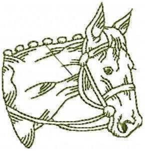 Picture of Equestrian Head Machine Embroidery Design