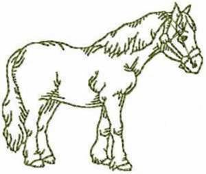 Picture of Greenwork Draft Horse Machine Embroidery Design