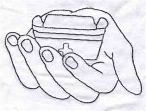 Picture of Nurse Hand Outline Machine Embroidery Design
