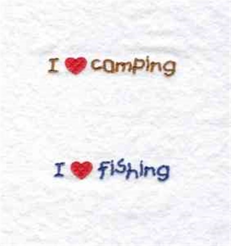 I Love Camping Machine Embroidery Design