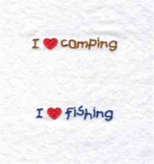 Picture of I Love Camping Machine Embroidery Design
