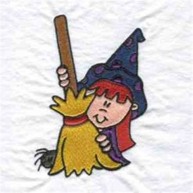 Picture of Witch Peeker Machine Embroidery Design
