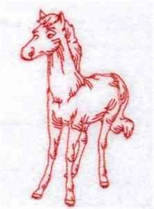 Picture of Redwork Horse Machine Embroidery Design