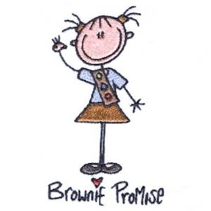 Picture of Brownie Girl Scout 04 Machine Embroidery Design
