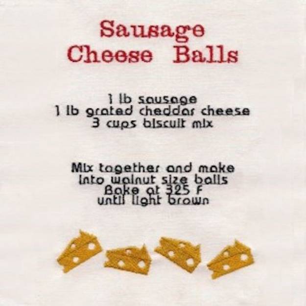 Picture of Sausage Cheese Balls Machine Embroidery Design