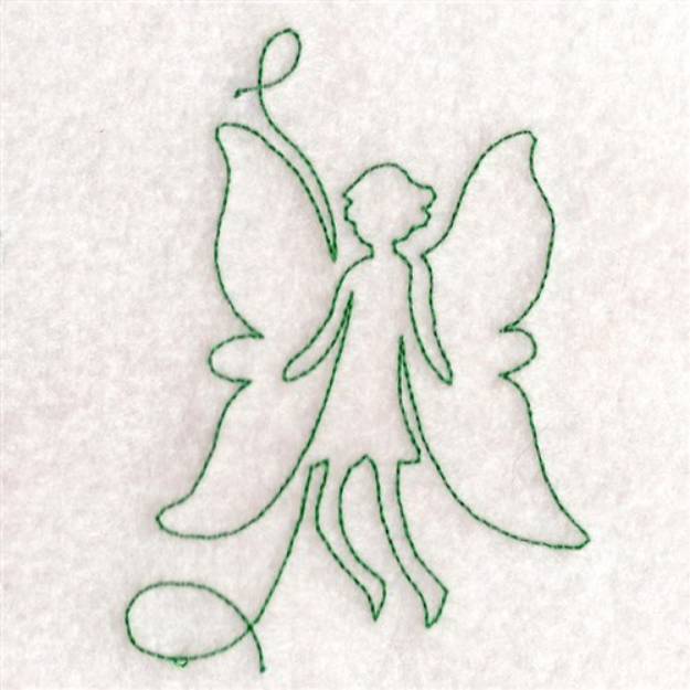 Picture of Free Motion Fairy Outline Machine Embroidery Design