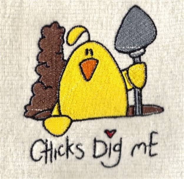 Picture of Chicks Dig Me Machine Embroidery Design