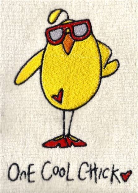 Picture of One Cool Chick Machine Embroidery Design