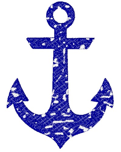 Distressed Anchor Machine Embroidery Design