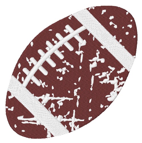 Distressed Football Machine Embroidery Design