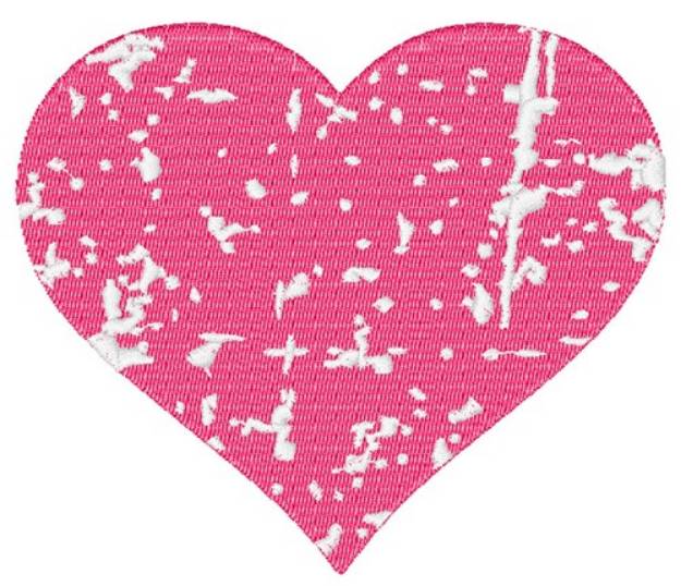 Picture of Distressed Heart Machine Embroidery Design