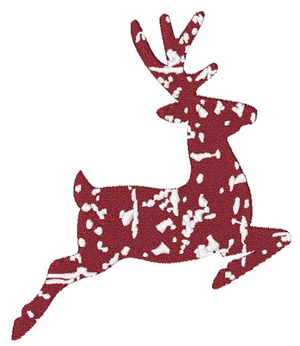 Distressed Reindeer Machine Embroidery Design