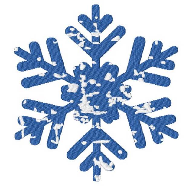 Picture of Distressed Snowflake Machine Embroidery Design