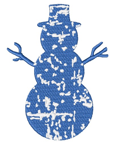Distressed Snowman Machine Embroidery Design