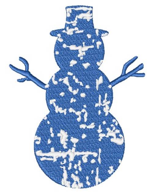 Picture of Distressed Snowman Machine Embroidery Design