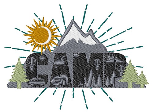 Camp Mountain Machine Embroidery Design
