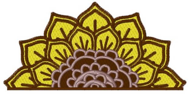 Picture of Layered Sunflower Half Machine Embroidery Design