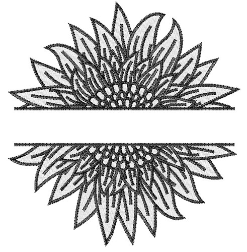 Sunflower Name Drop Machine Embroidery Design