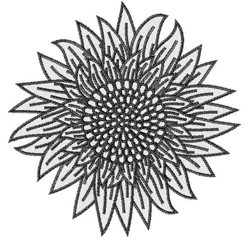 Sunflower Blossom Machine Embroidery Design
