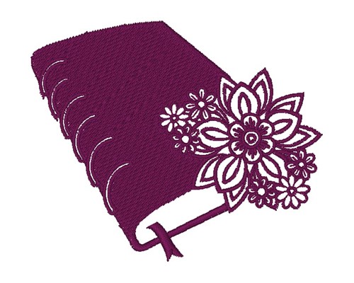 Floral Book Machine Embroidery Design